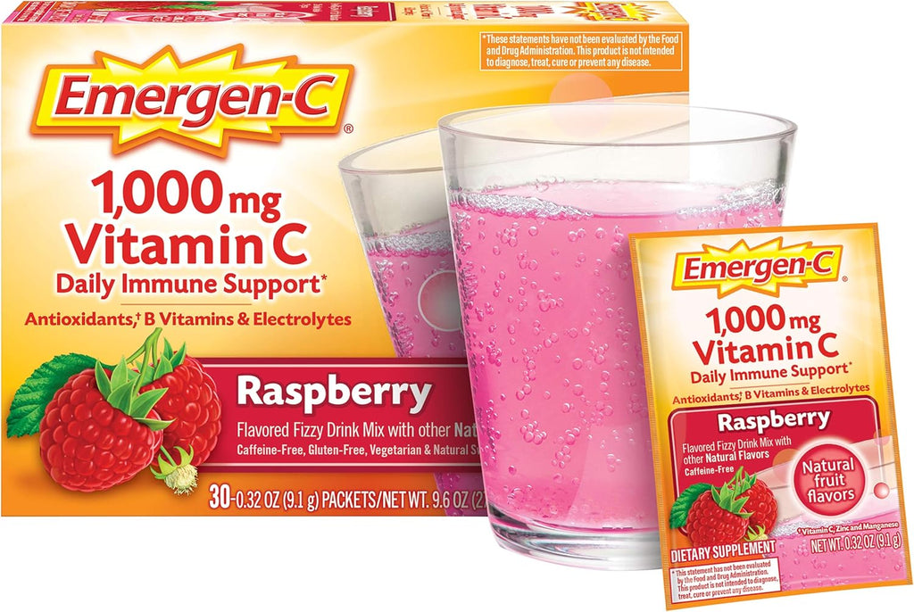 Vitamin C Energy Booster Raspberry 1000 mg 30 Packet L13692