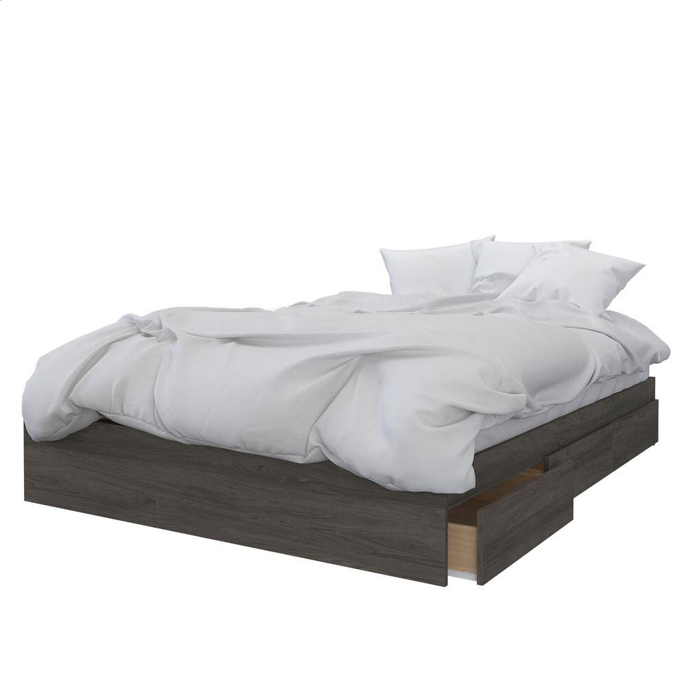2 Piece Queen Size Bedroom Set Bark Grey Z234163