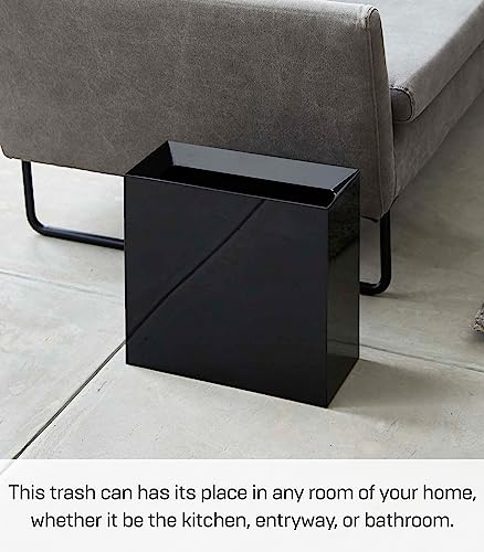 White Plastic Tall Trash Can with Handle V36866