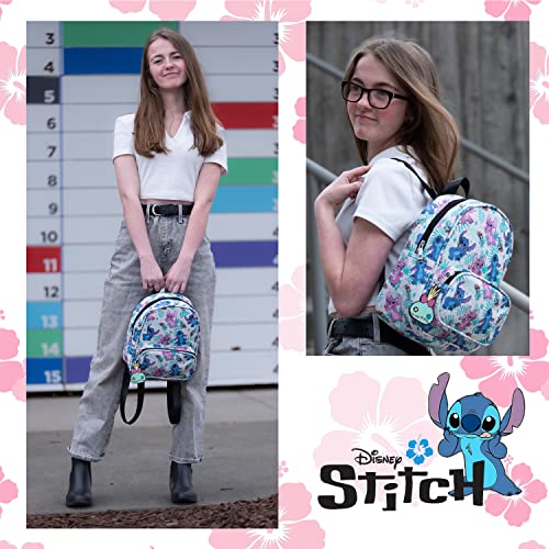 Mini Backpack Purse with Allover Print, 10.5 Inch, Faux Leather C2887