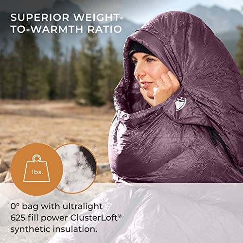 0°F Synthetic Mummy Sleeping Bag with Compression Stuff Sack H659173