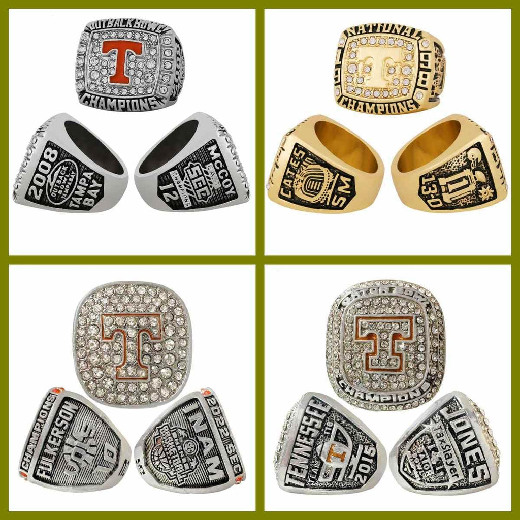 1998 2008 2015 2022 National Championship Ring Set in Sandalwood Box C837