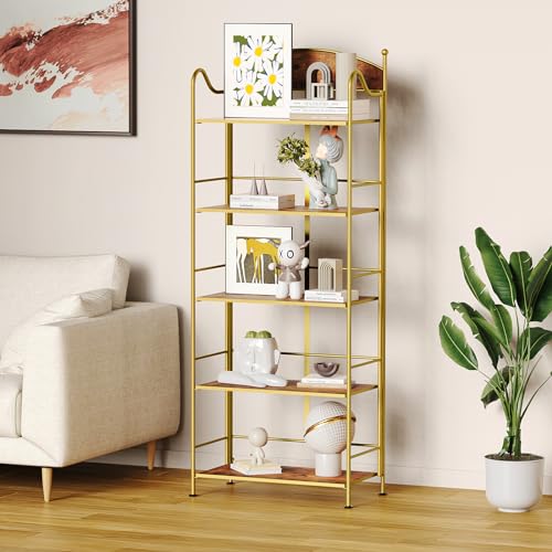 5 Shelf Black Folding Bookcase M54906