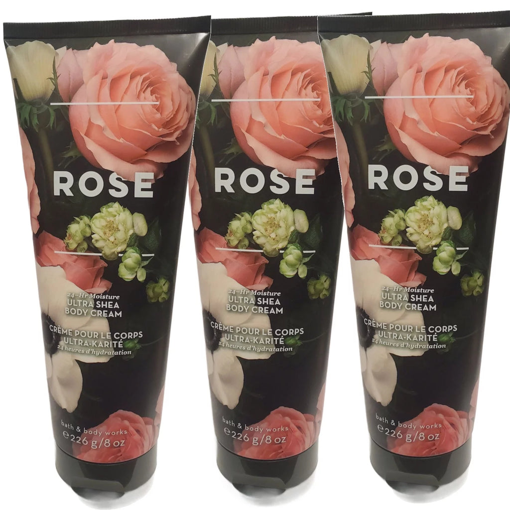 Rose 24H Moisture Ultra Shea Body Cream 8oz Pack of Three K514