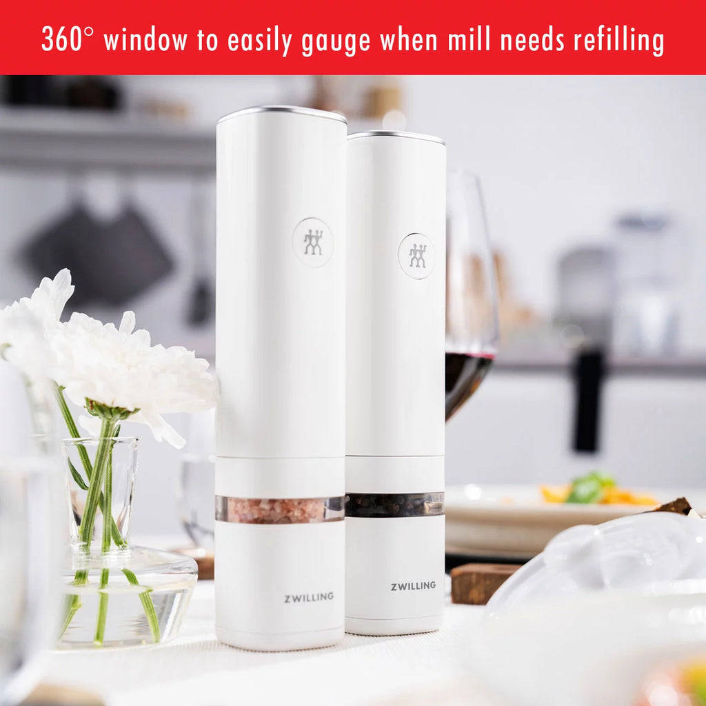 White Electric Salt Pepper Mill F43893