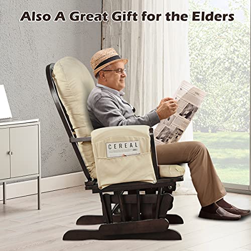 Brown Upholstered Nursery Glider with Ottoman X8327