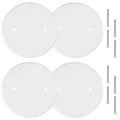 4 Pack 5 Inch Metal Flat Round Ceiling Cover Plate with Screws N59883