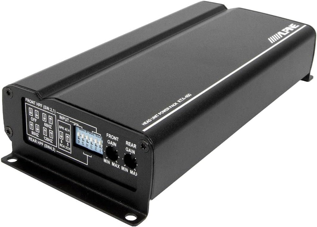 Receiver Compatible with CarPlay and Android Auto - Includes 4-Channel Power Pack Amp K30256
