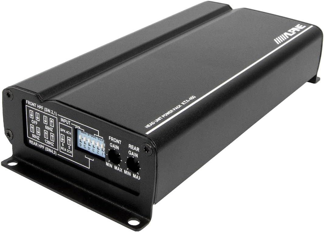 Receiver Compatible with CarPlay and Android Auto - Includes 4-Channel Power Pack Amp K30256