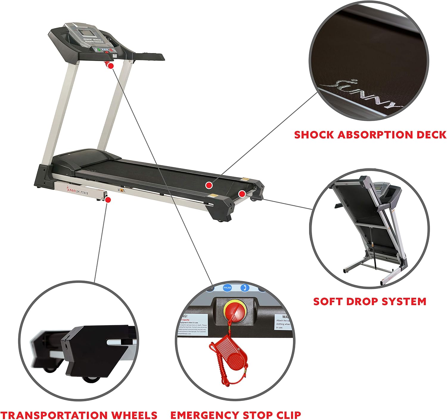 Grey Treadmill with Auto Incline L3643