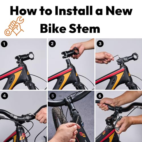 Black Aluminum Alloy Adjustable Bike Stem R261854