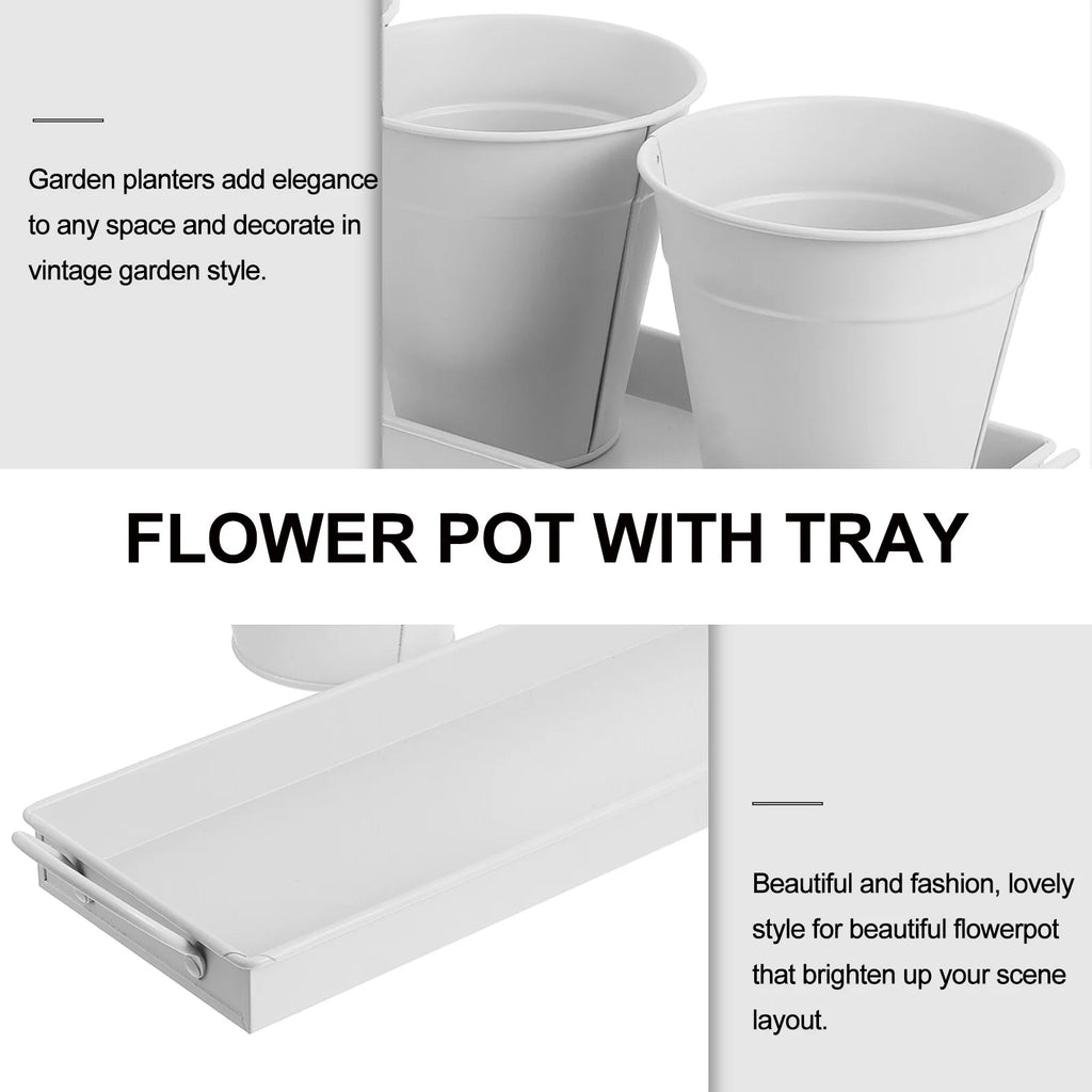 9 pcs Garden Flower Pot with 1pc Tray S905235