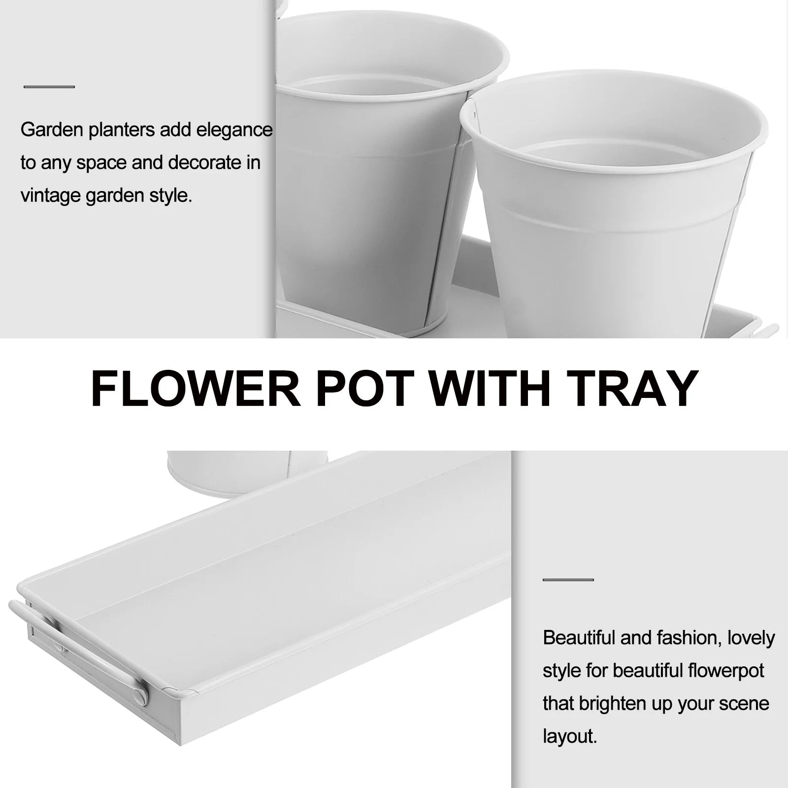 9 pcs Garden Flower Pot with 1pc Tray S905235