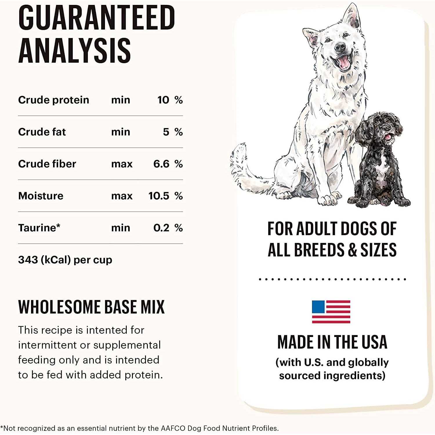 Dehydrated Whole Grain Veggie & Fruit Base Mix Dog Food Z30001