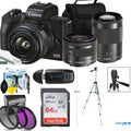Mirrorless Camera with 15-45mm and 55-200mm Lenses (Black) Y757