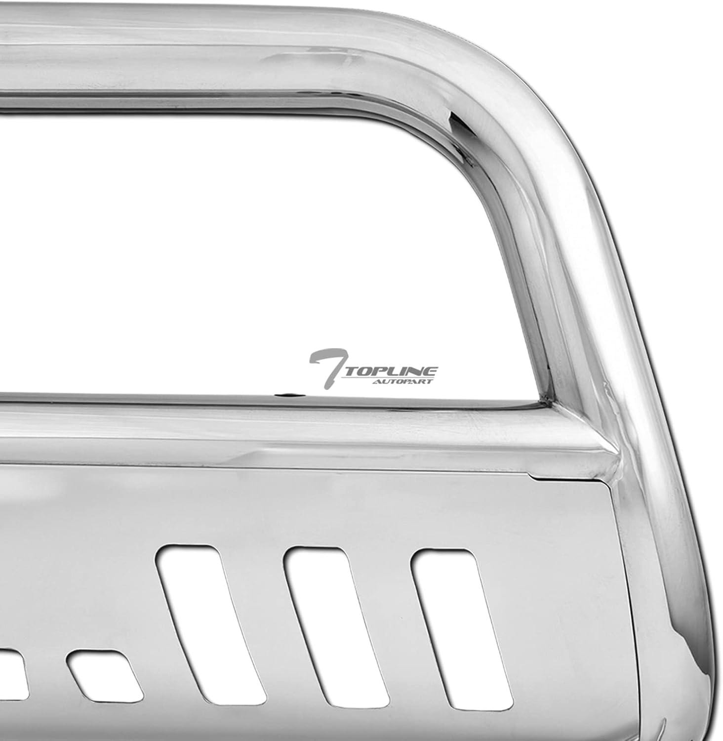Polished Stainless Steel Bull Bar Front Bumper Grill Guard With Skid Plate Y919