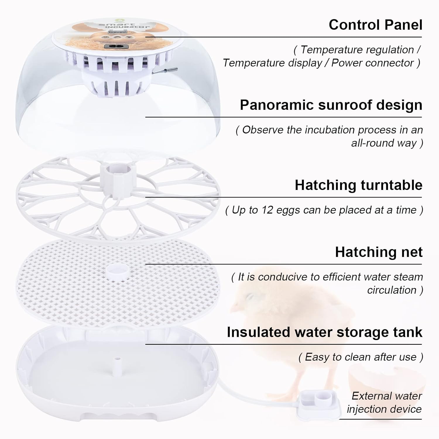 12-24 Egg Incubator with Automatic Egg Turner H921