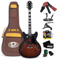 41.8" Full Size Semi Hollow Body Electric Guitar Set with Gig Bag F109