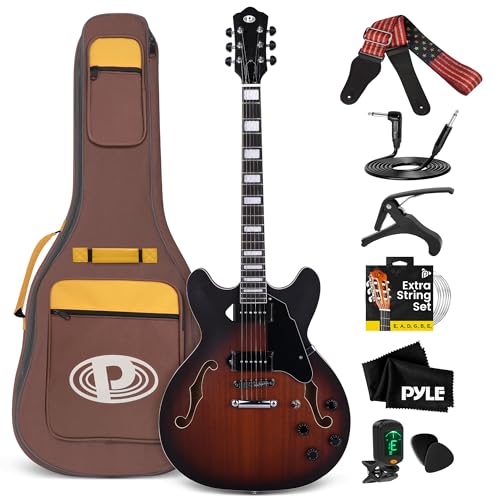 41.8" Full Size Semi Hollow Body Electric Guitar Set with Gig Bag F109