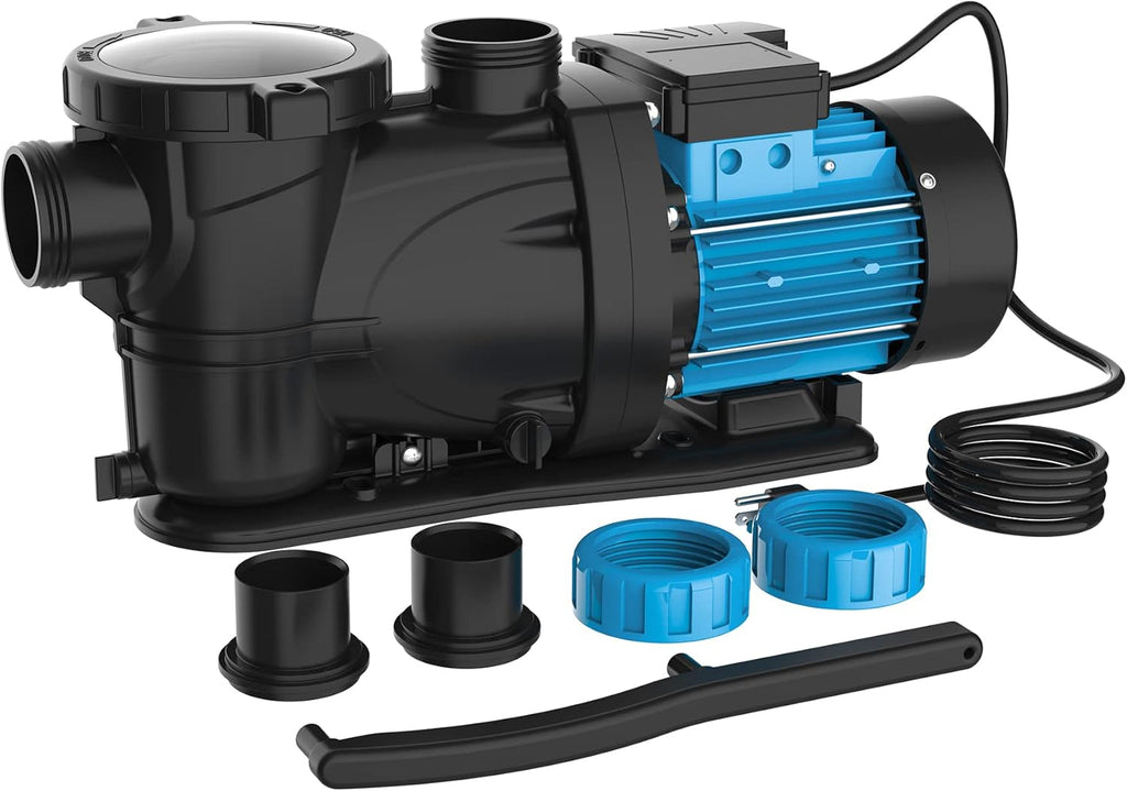 2HP 6950 GPH 115V Single Speed Self Priming Pool Pump with Strainer Basket Y607