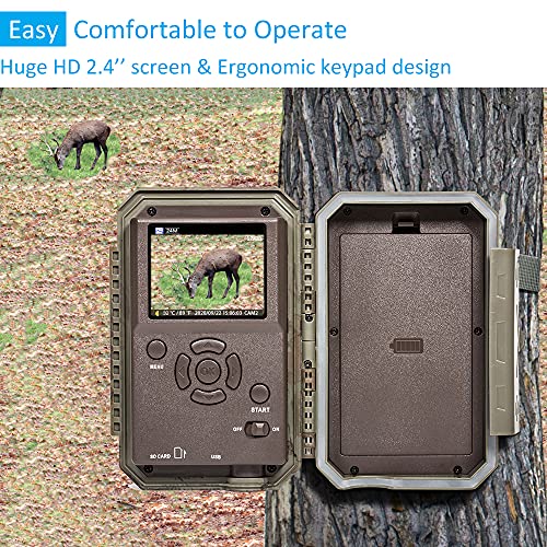 48MP 1296p Trail Camera with 100ft Night Vision L7275