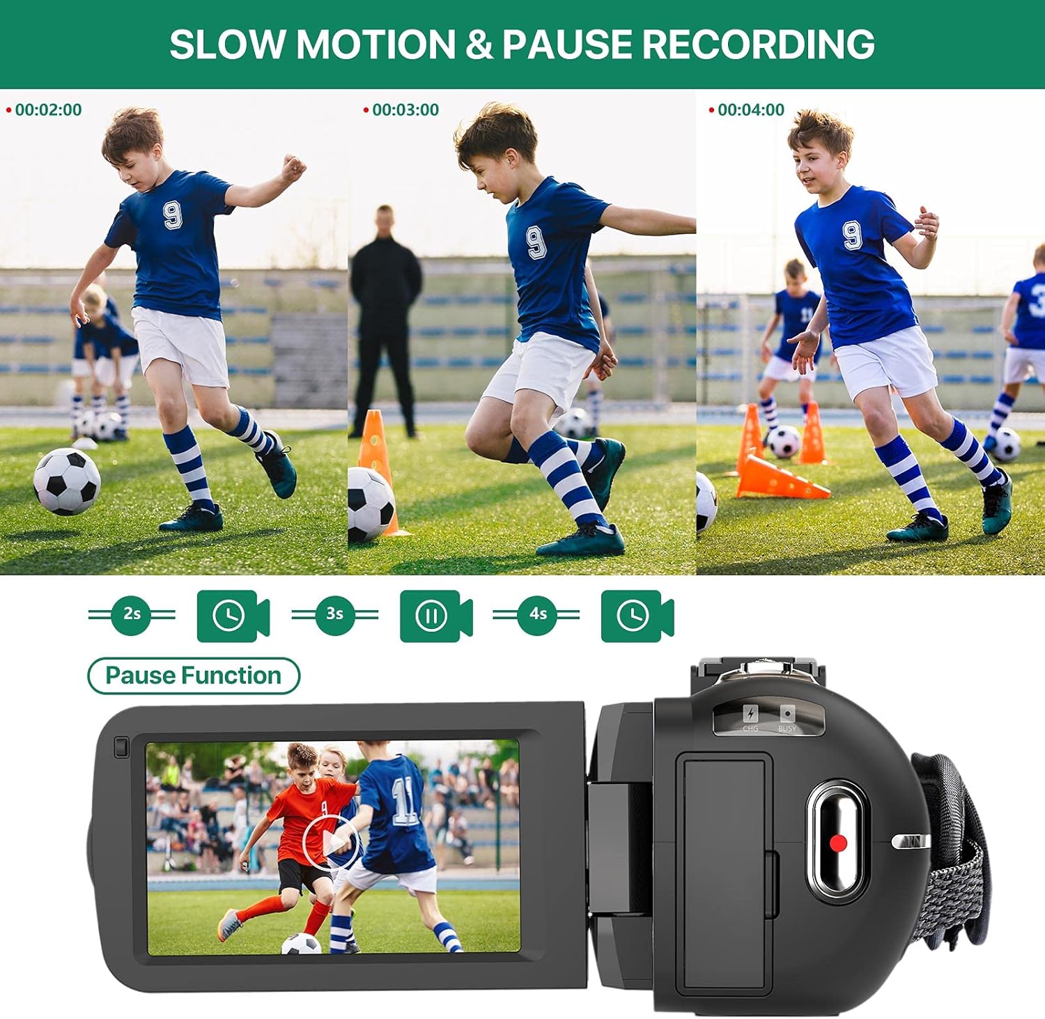 2.7K Ultra HD 36MP Video Camera with Remote Control P933785