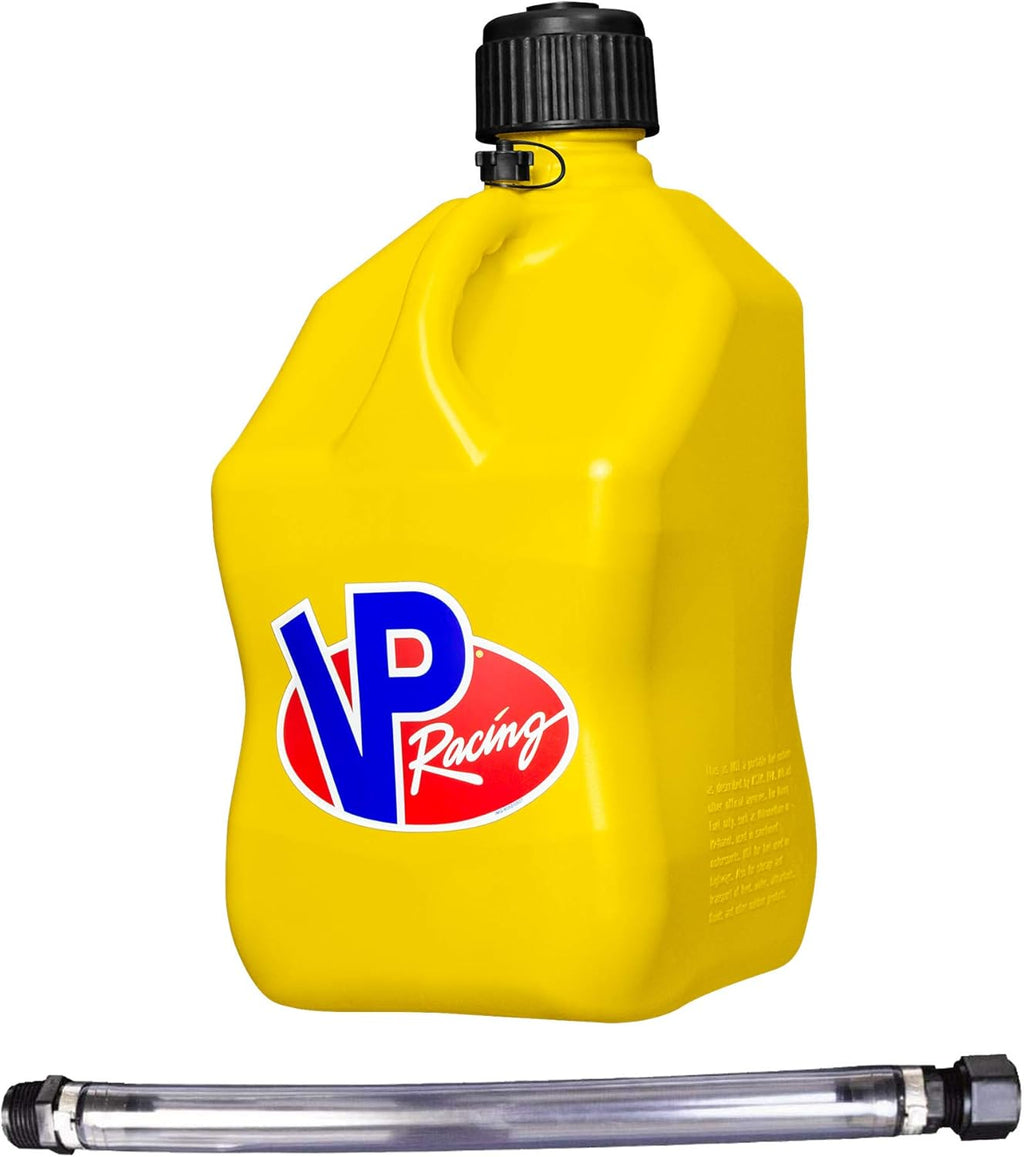 5-Gallon Yellow Square Motorsport Utility Container with 14" Standard Hose (2 Pack) M1228
