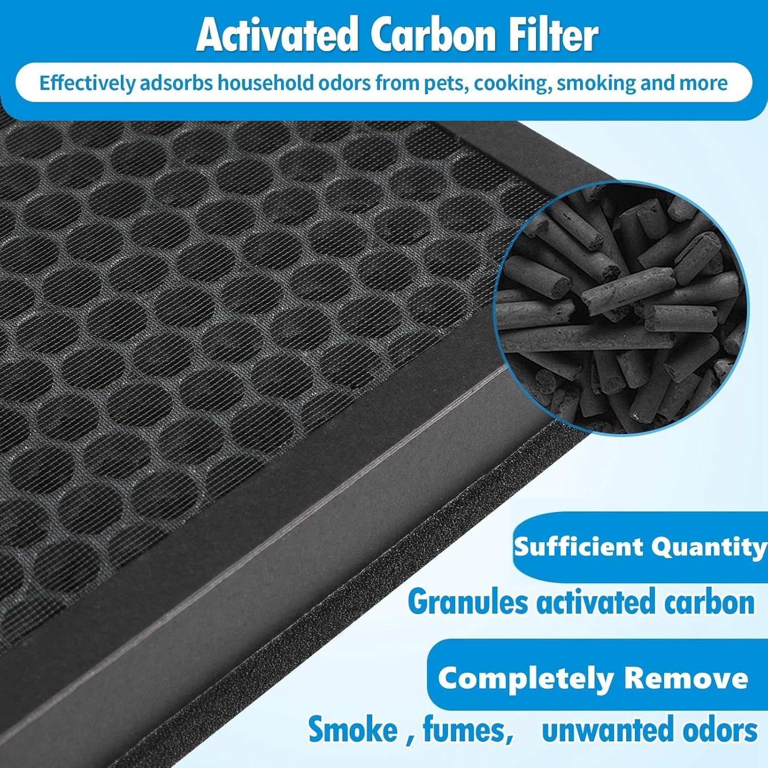 2-Pack White H13 True HEPA Activated Carbon Filter X268