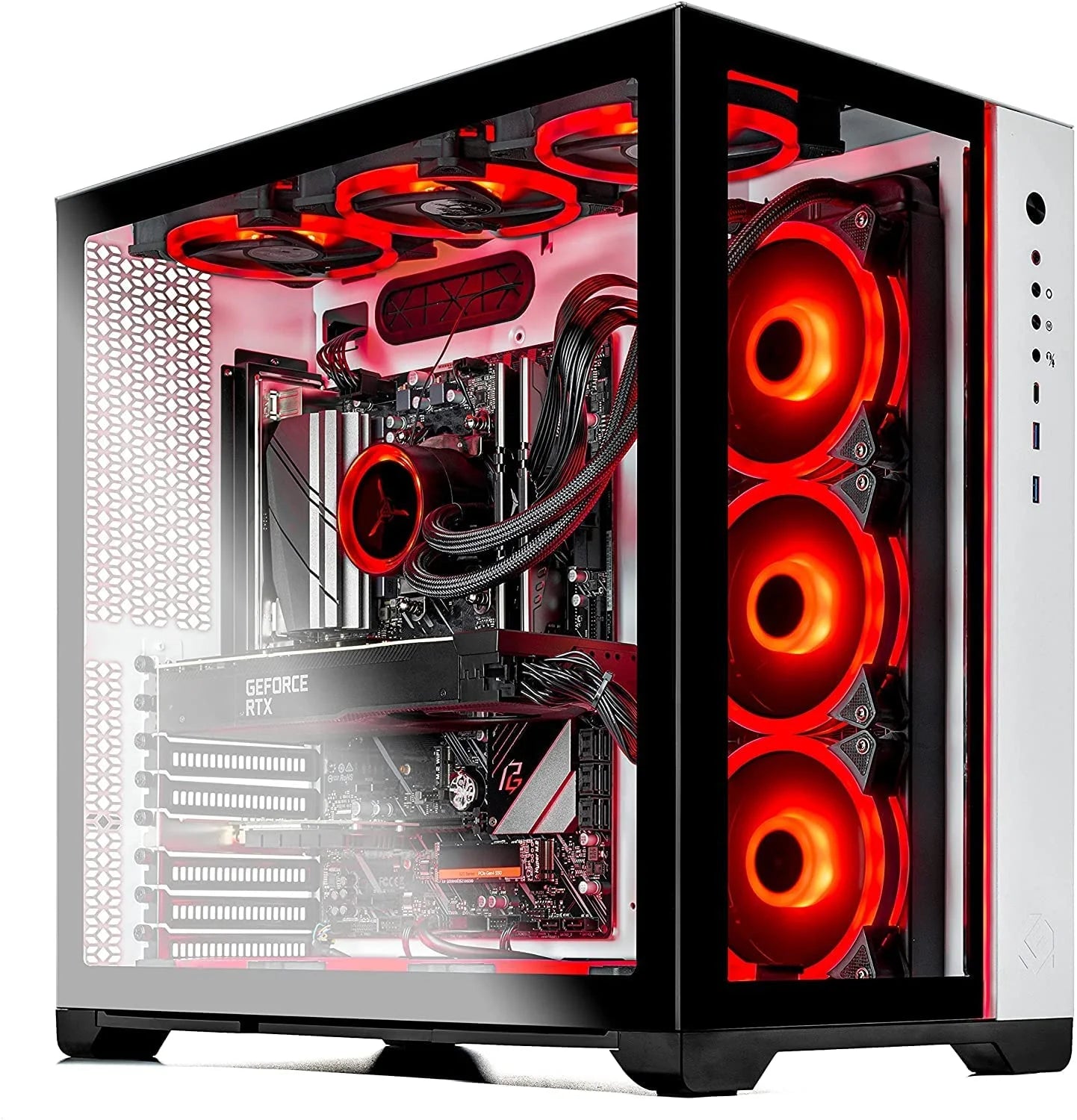 White Gaming Desktop PC with AMD Ryzen 7 5800X, RTX 3080 Ti, 1TB NVMe Gen4 SSD, 16GB DDR4 3200, Windows 10 Home O76823