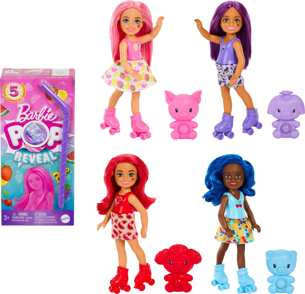 Chelsea Doll with 5 Surprises Including Pop-It Pet, Scent & Color Change K2414