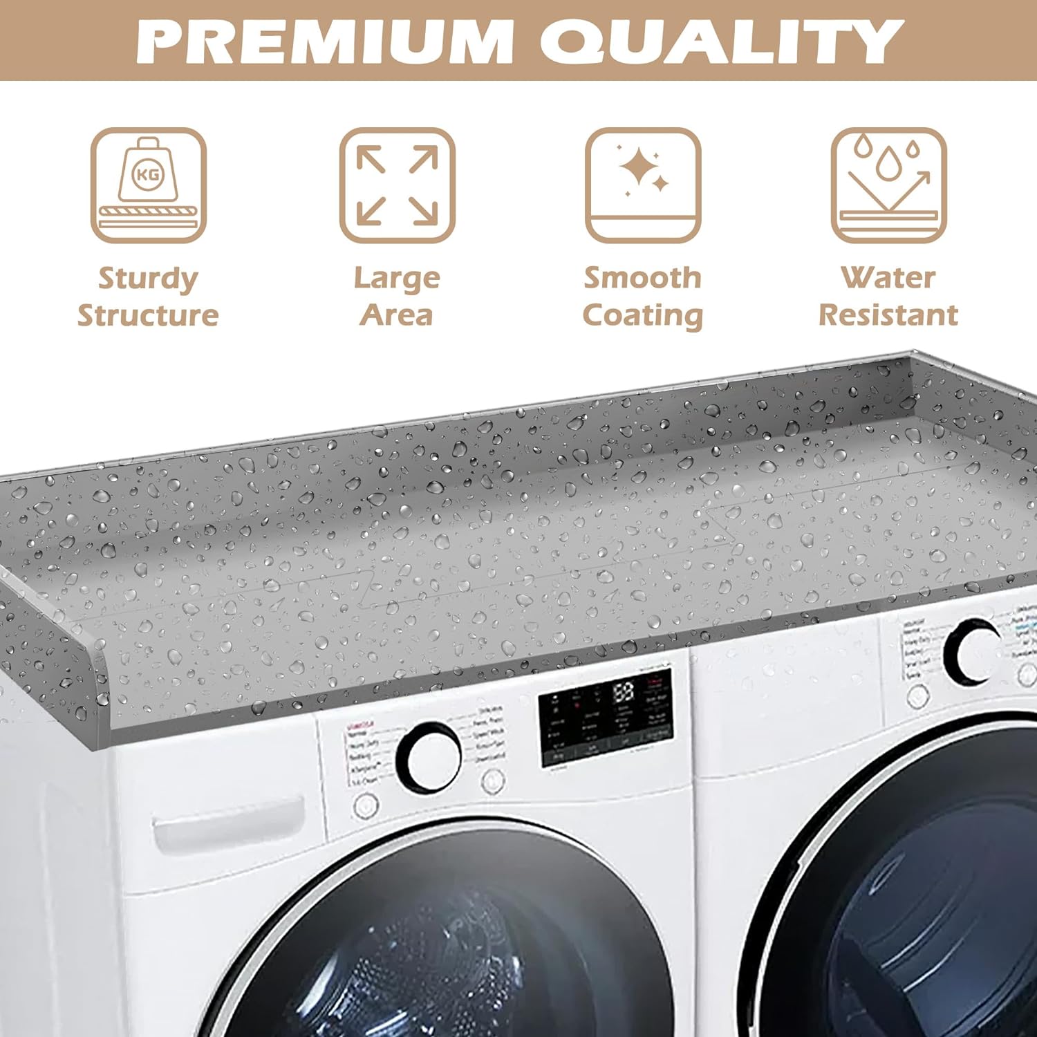 Gray Laundry Countertop Wood U370