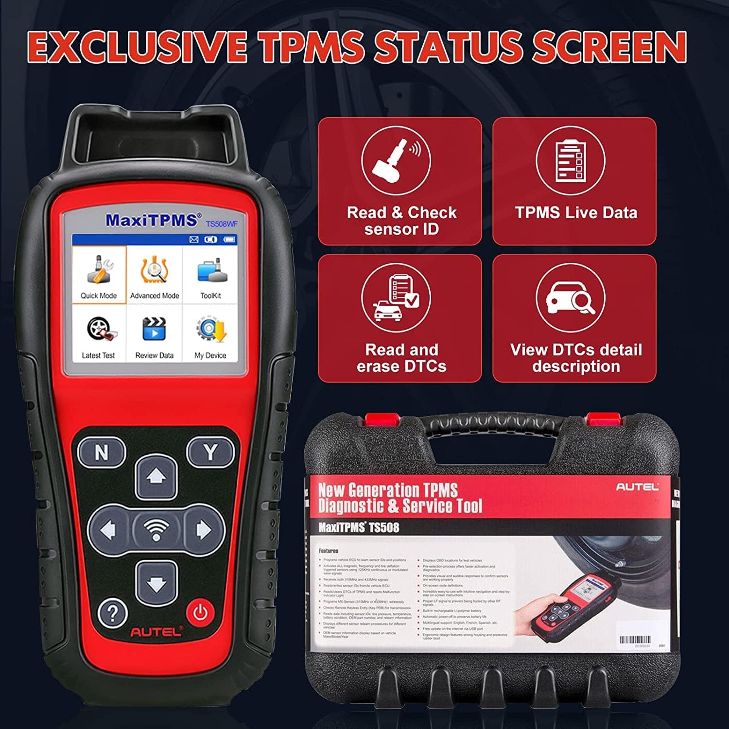 TPMS Relearn Tool, Wi-Fi Version, TPMS Programming Tool D5404