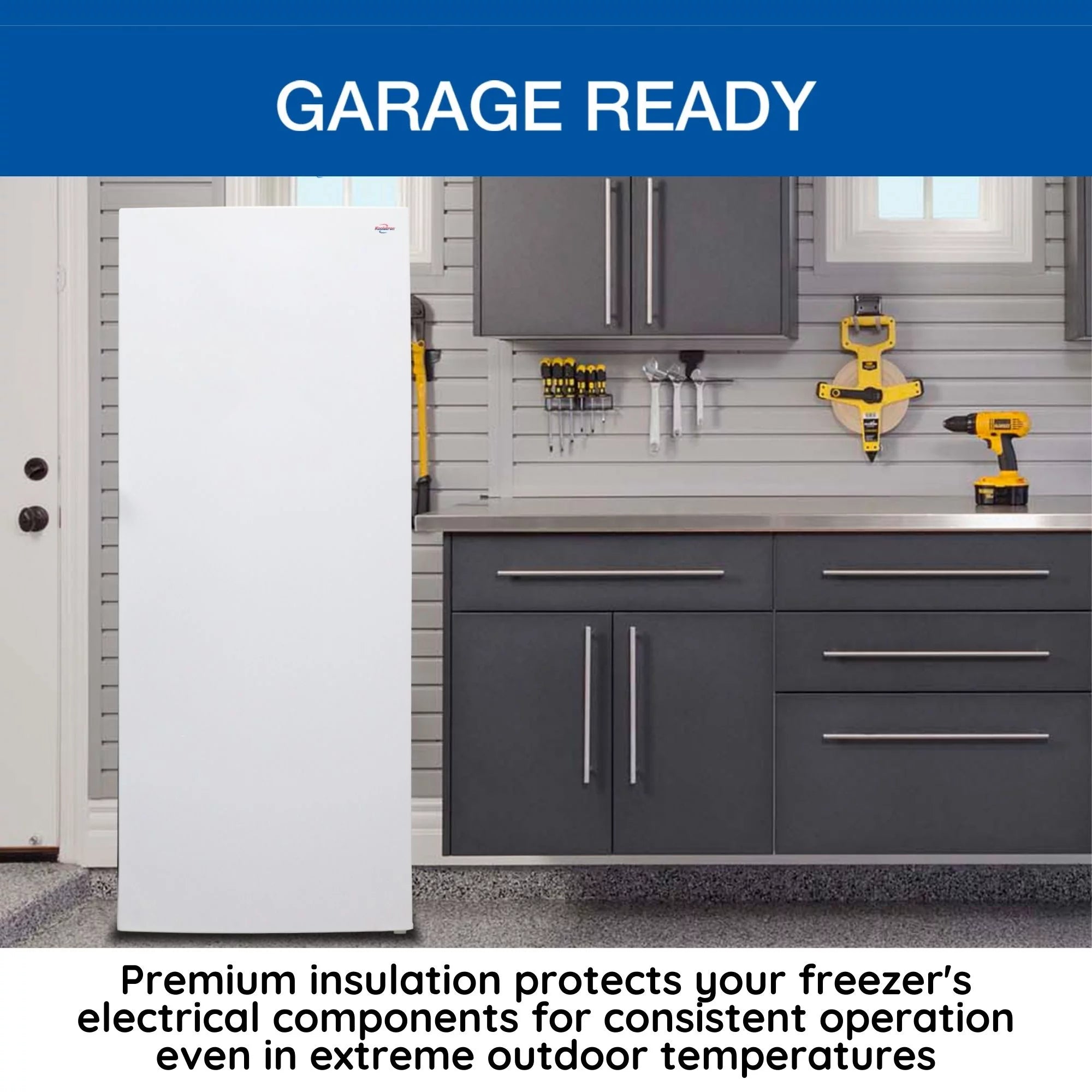 White 7.0 cu ft Upright Freezer D68020