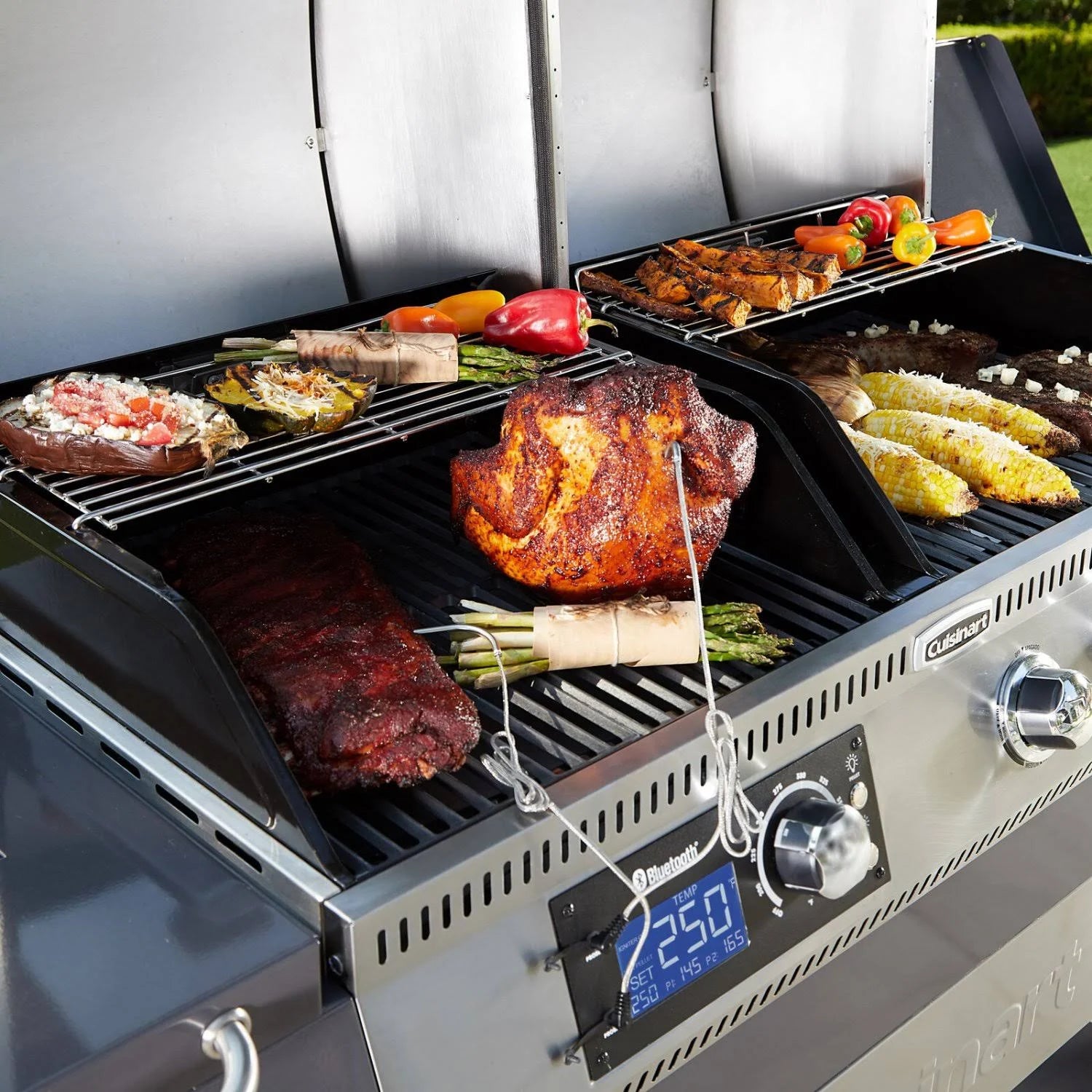 Dual Function Pellet and Gas Grill, 900 Square Inches N401