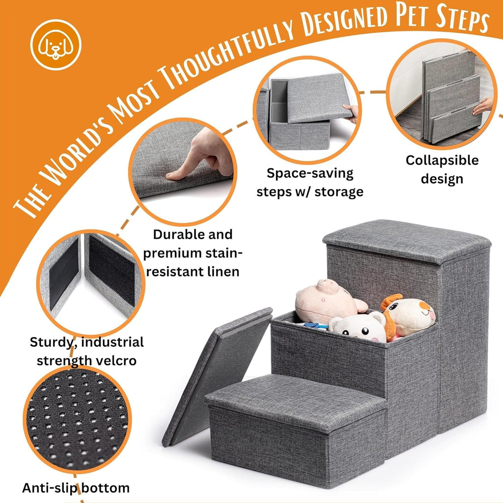 Foldable Dog Steps with Storage G205076