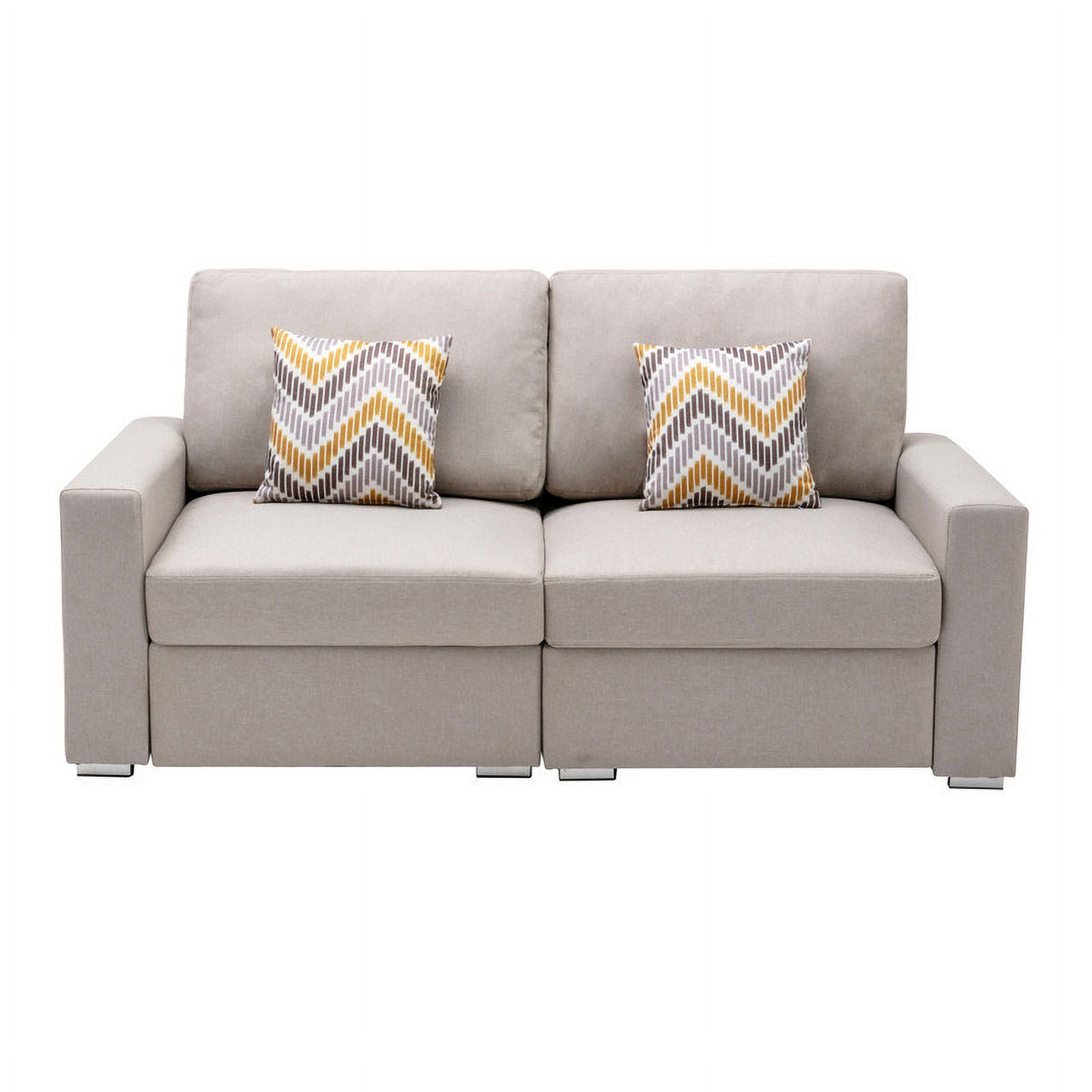 Beige Linen Fabric Living Room Set A32710
