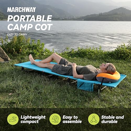 Lightweight Folding Camping Cot Bed with Lever Lock (Black) J274551