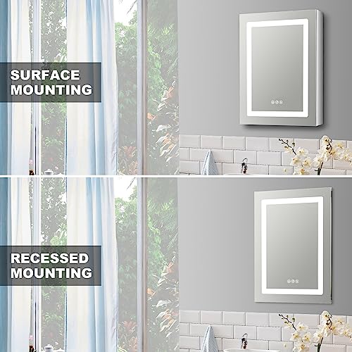 20 X 26 LED Medicine Cabinet with Mirror U686354