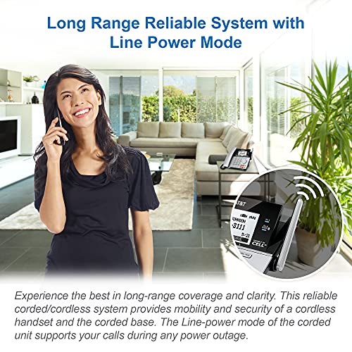 2-Line Corded/Cordless Phone with Answering Machine W326588