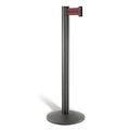 Black with Red Stripe Retractable Belt Stanchion C16177