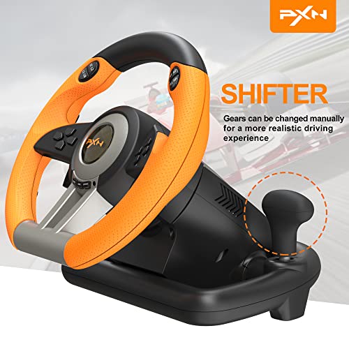 Racing Wheel Gaming Steering Wheel 180 Degree Driving Wheel with Pedal N215