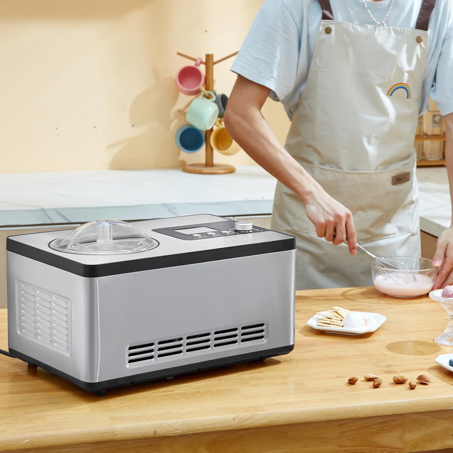 Stainless Steel Automatic Ice Cream Maker, 2 Quart D899