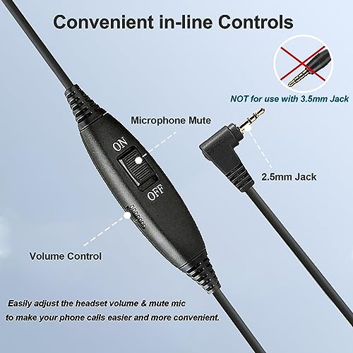 2.5mm Phone Headset with Microphone Noise Cancelling Q352