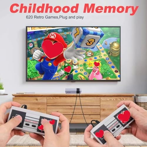Grey Retro Game Console with 620 Classic Games O514