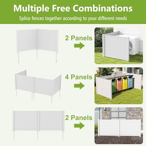 48"W X 48"H Outdoor Freestanding Vinyl Privacy Screen S771