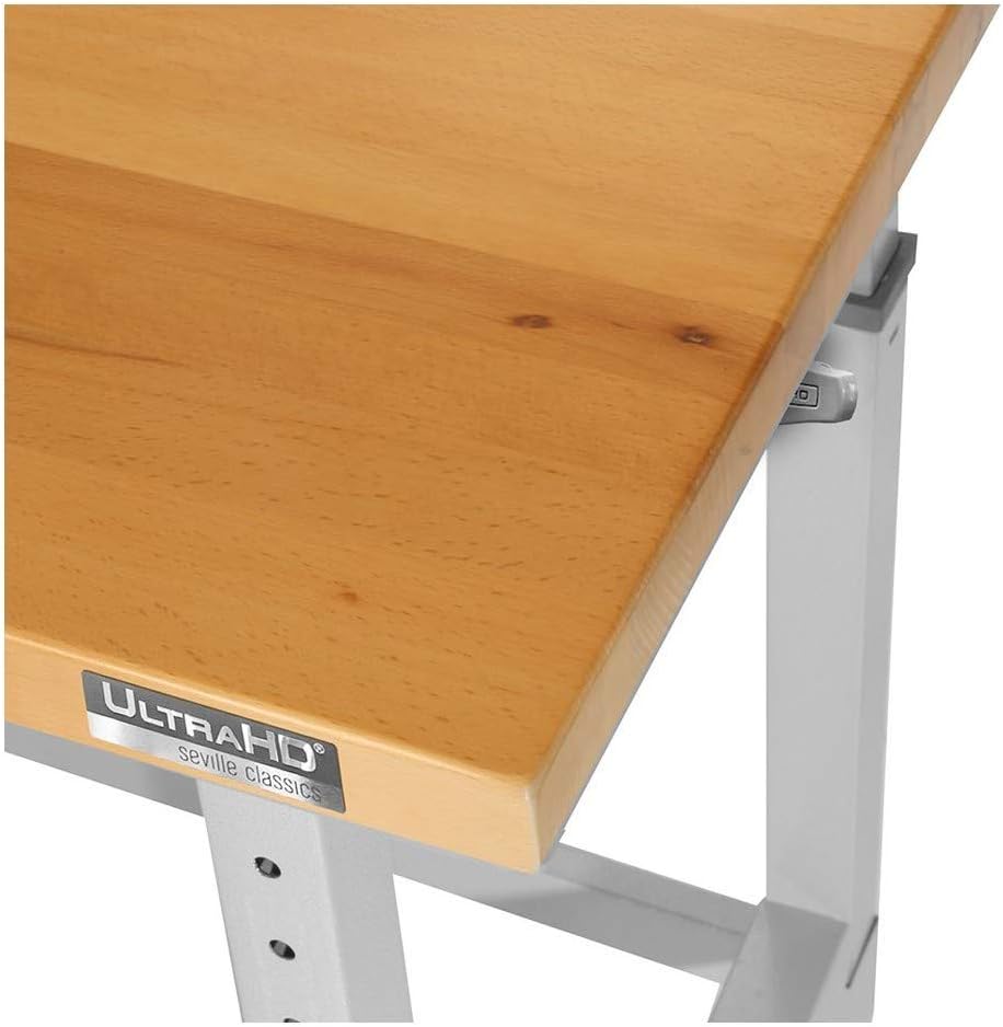 72" W X 25" D Wood Top Height Adjustable Workbench 2000 Lb Capacity H19889