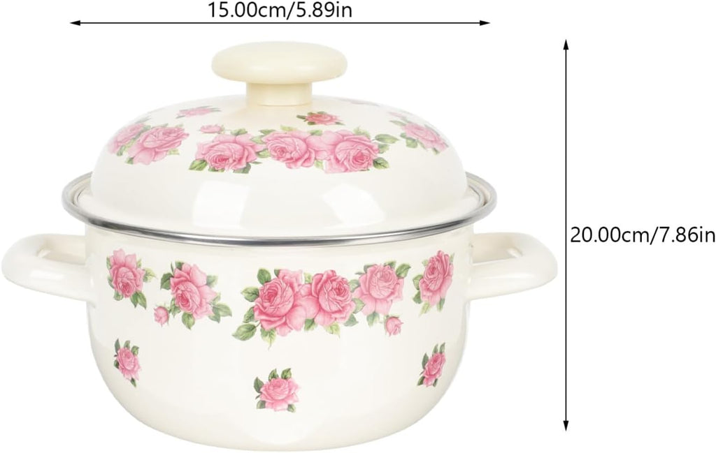 1L Enamel Stockpot with Lid E823