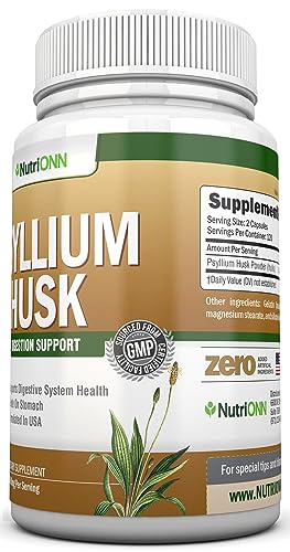 240 Capsules Psyllium Husk Capsules 1450mg Per Serving Double Strength B810
