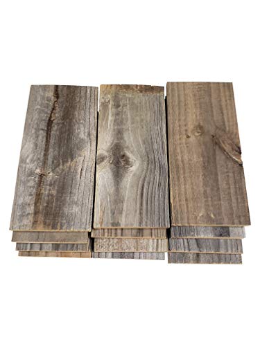 Rustic Weathered Reclaimed Wood Planks (6 planks - 24" long) I40034
