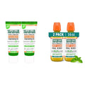 Mild Mint Fluoride Free Toothpaste 4 Ounce (Pack of 2) and Fresh Mint Alcohol Free Antigingivitis Mouthwash 16 fl oz (Pack of 2) I768